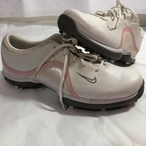 Nike Women's Sneakers Golf Shoes White Pink Size 6 - Picture 1 of 12